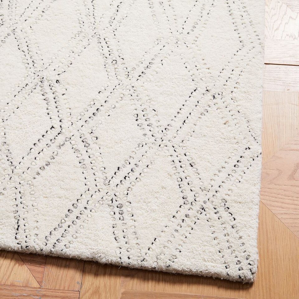 Hazy Lattice Rug West Elm UK